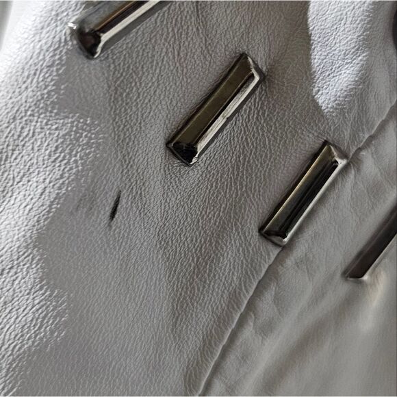 SOLD!! FIRENZE SANTA BARBARA Saks Fifth Avenue Leather Jacket - Size L - Picture 7 of 11